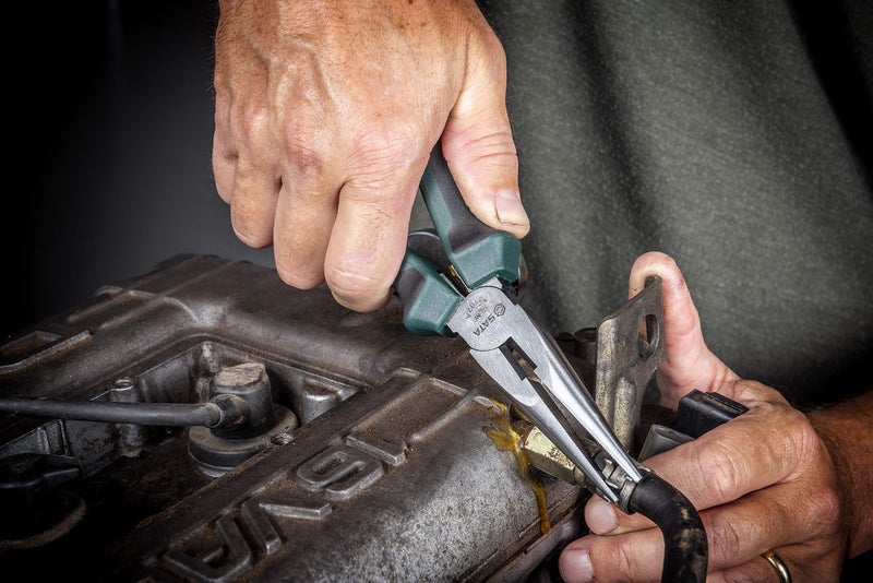 SATA 5-Piece Plier Set with Tongue-and-Groove (12-Inch and 10-Inch), Long-Nose (8-Inch), Diagonal (7-Inch) and Slip-Joint (6-Inch) Pliers - ST70001U - Image 2